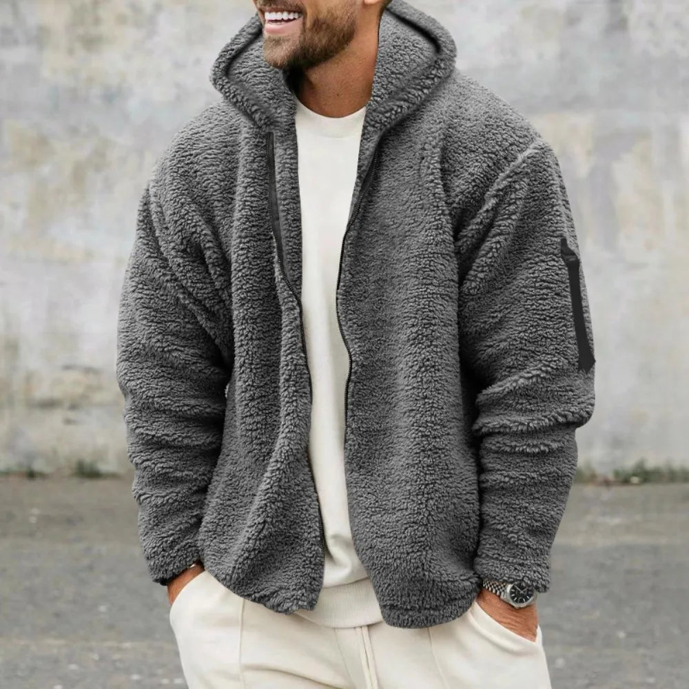 Derek – Men's Comfortable & Elegant Double-Sided Fleece Hoodie