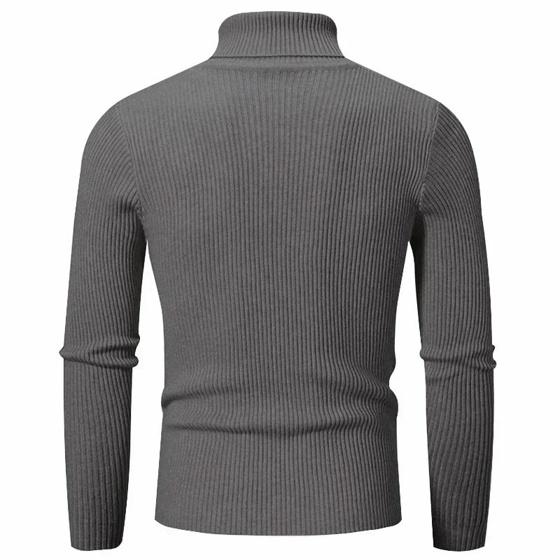 Sean – Men's Warm High Neck Slim Fit Knit Sweater