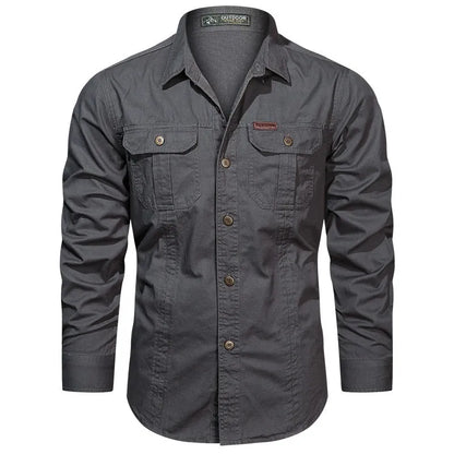 Fred – Men's Elegant Long Sleeve Cargo Shirt