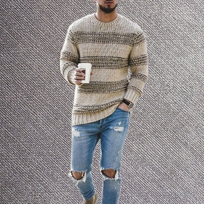 Rick – Men's Striped Crew Neck Sweater