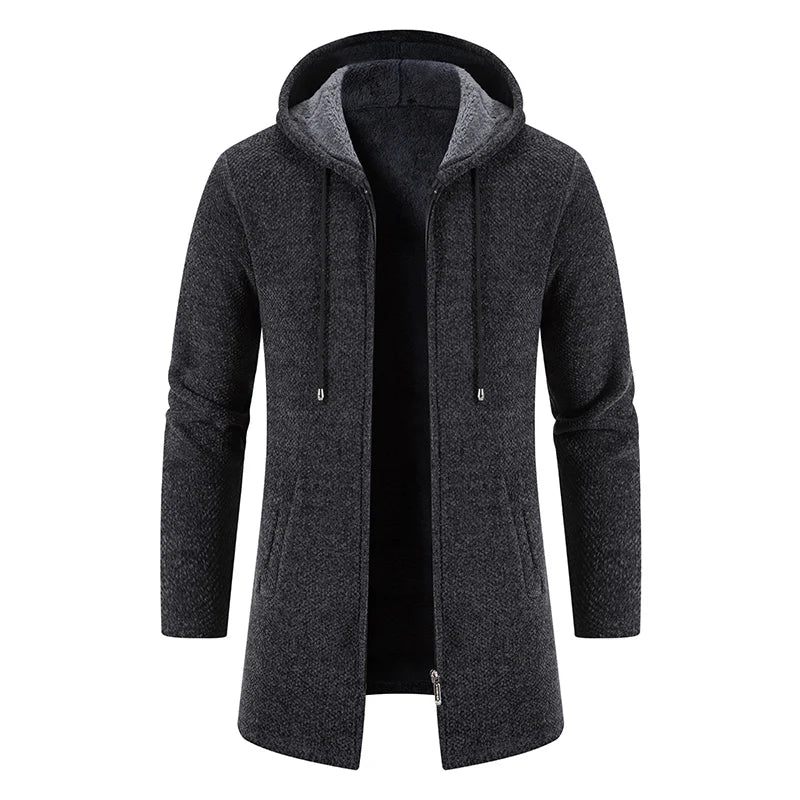 Gavin – Men's Warm, Stylish Winter Trench Coat with Hood