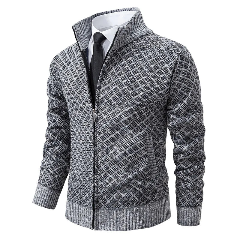 Jonathan – Men's Plush Fleece Cardigan with Zip