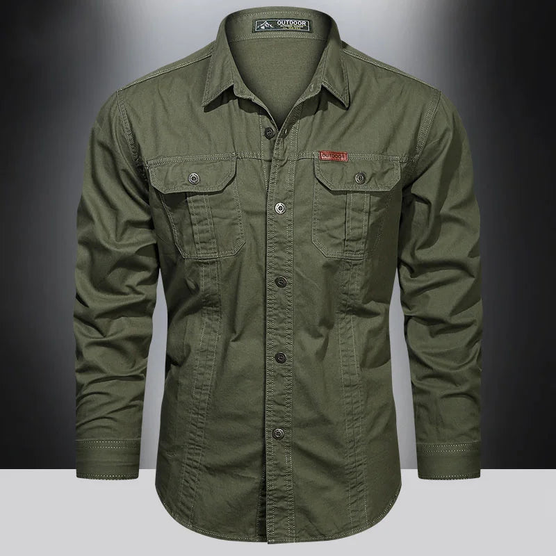 Fred – Men's Elegant Long Sleeve Cargo Shirt