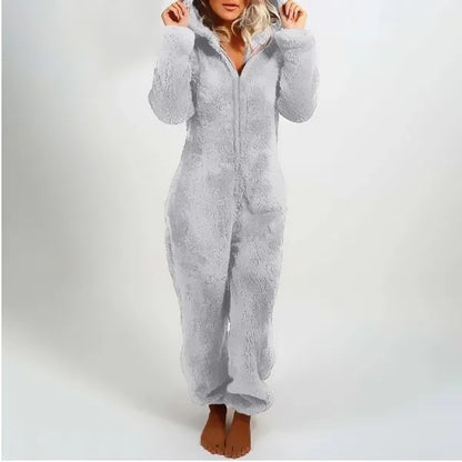 Deborah – Cozy & Elegant Women's Hooded Onesie Pajamas