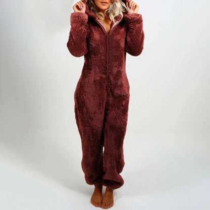 Deborah – Cozy & Elegant Women's Hooded Onesie Pajamas