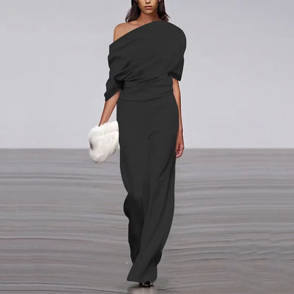 Jade – Elegant Spring Jumpsuit with Single-Breasted Neckline