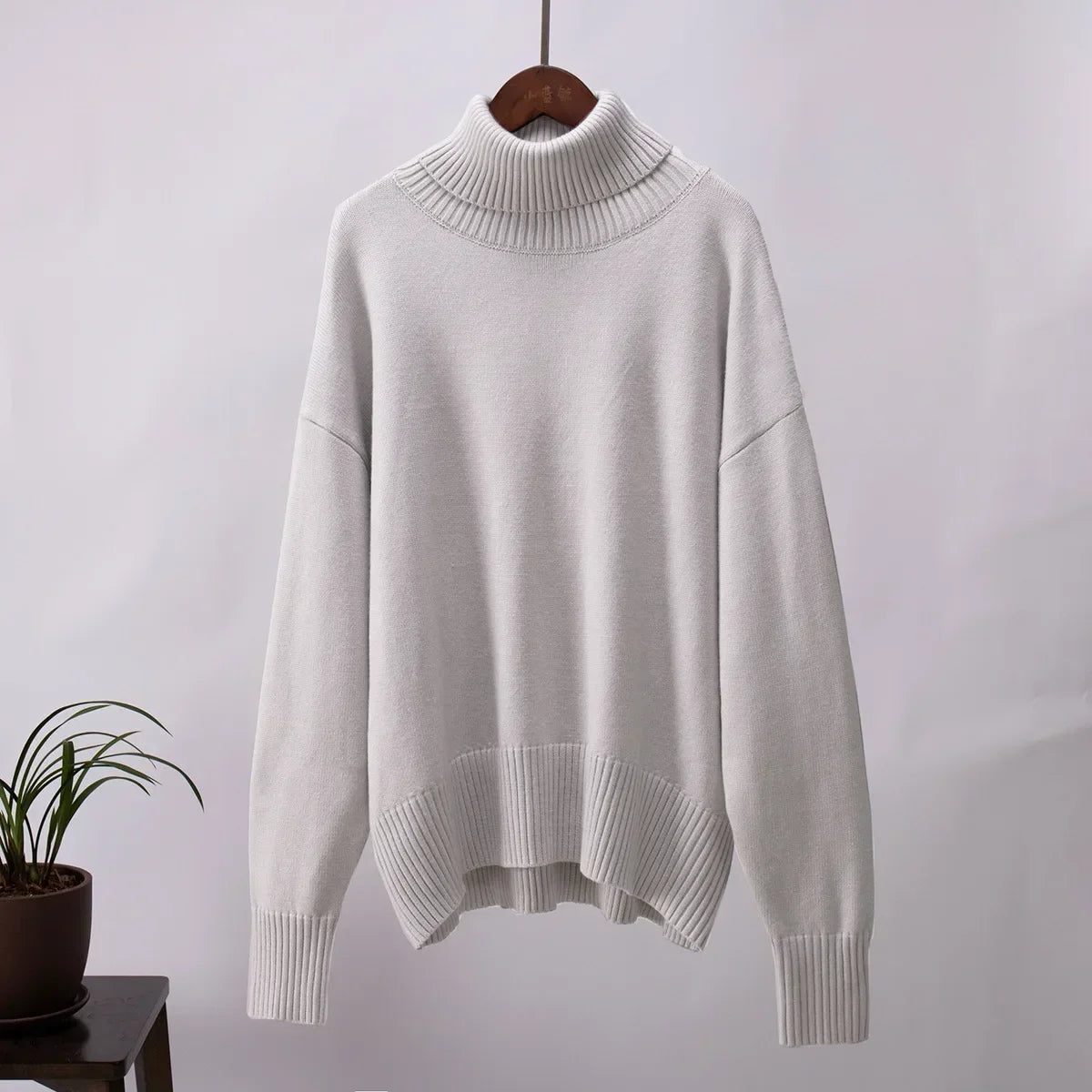 Christine – Women's Elegant Vegan Cashmere Turtleneck Sweater