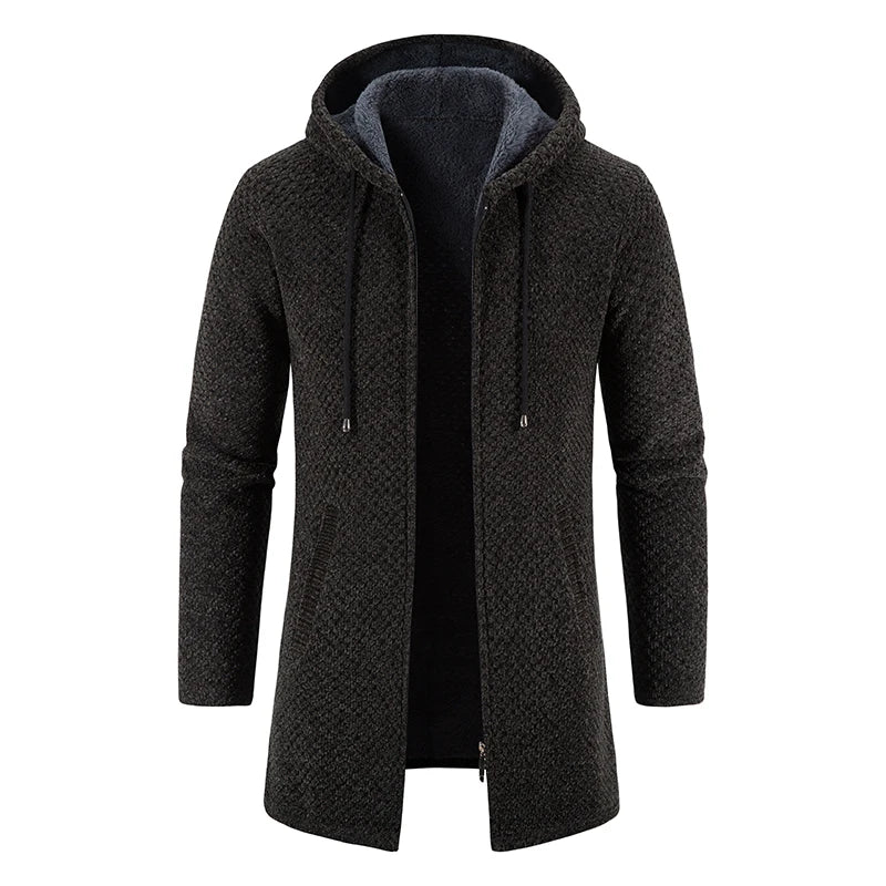 Gavin – Men's Warm, Stylish Winter Trench Coat with Hood