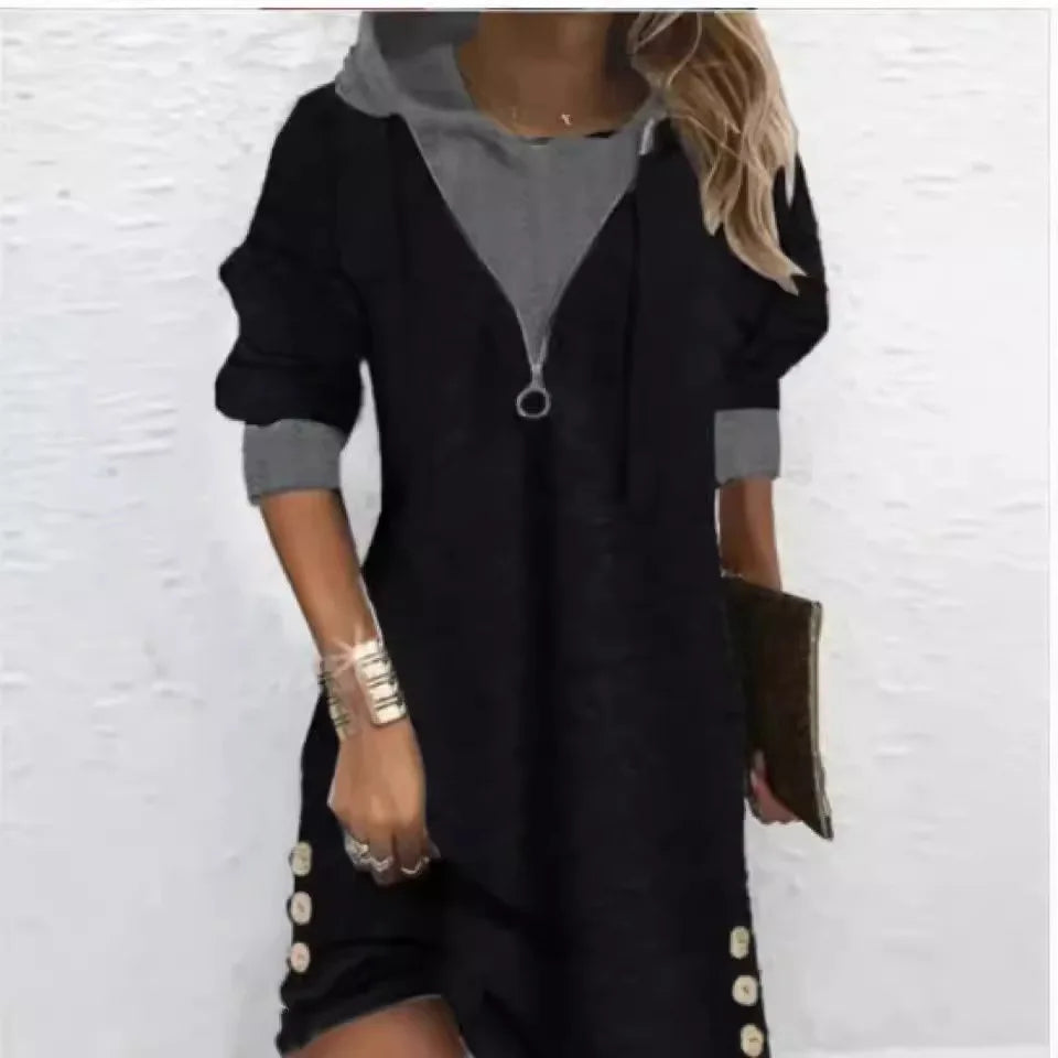 Chelsea – Women's Patchwork Hoodie Dress