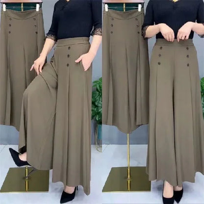 Francesca – Women's Vintage High-Waist Wide-Leg Pants