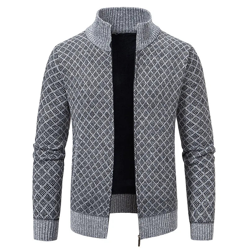 Jonathan – Men's Plush Fleece Cardigan with Zip