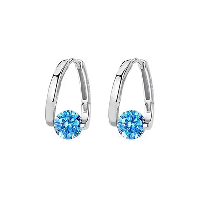 Francesca – Women's Sterling Silver Geometric Zircon Earrings