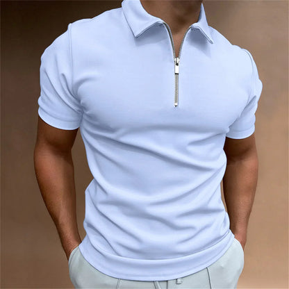 Leslie – Men's Lightweight Polo with Zipper Accent