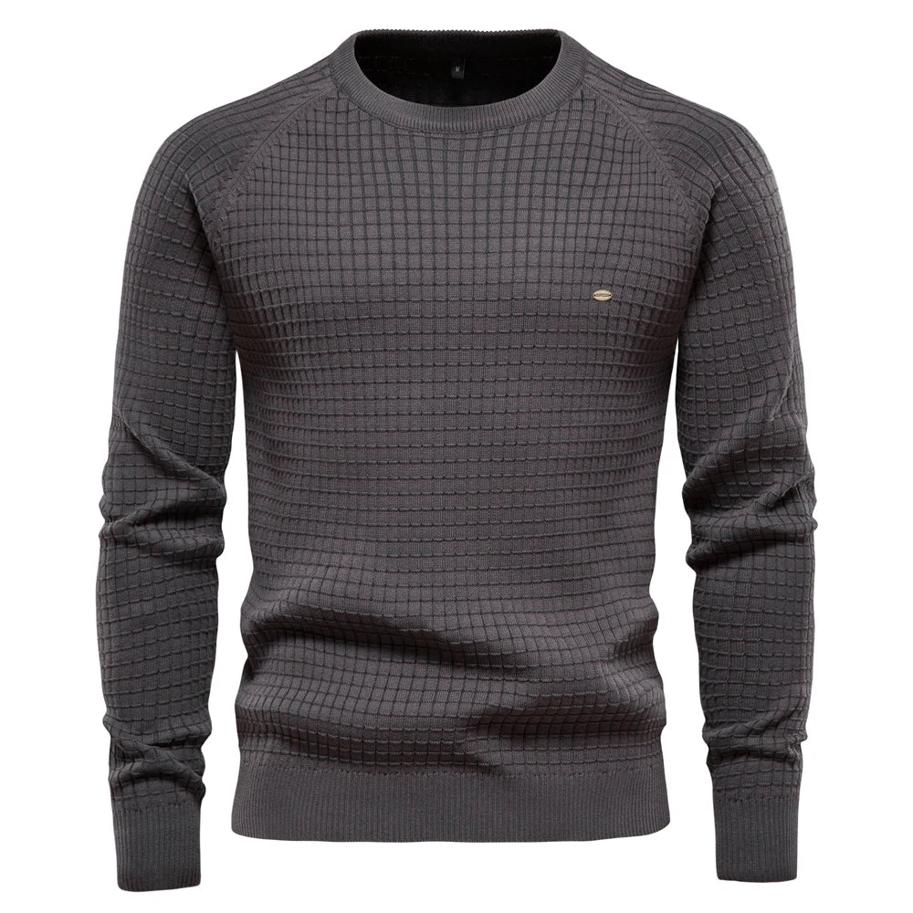 Neville – Men's Cotton Knit Sweaters with Crew Neck