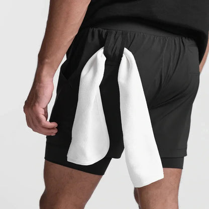 Frederick – Breathable Men's Double Layer 2-in-1 Training Shorts