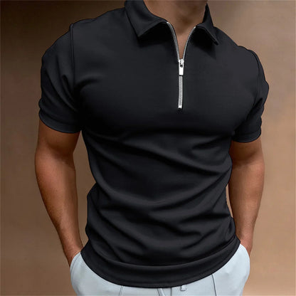 Leslie – Men's Lightweight Polo with Zipper Accent