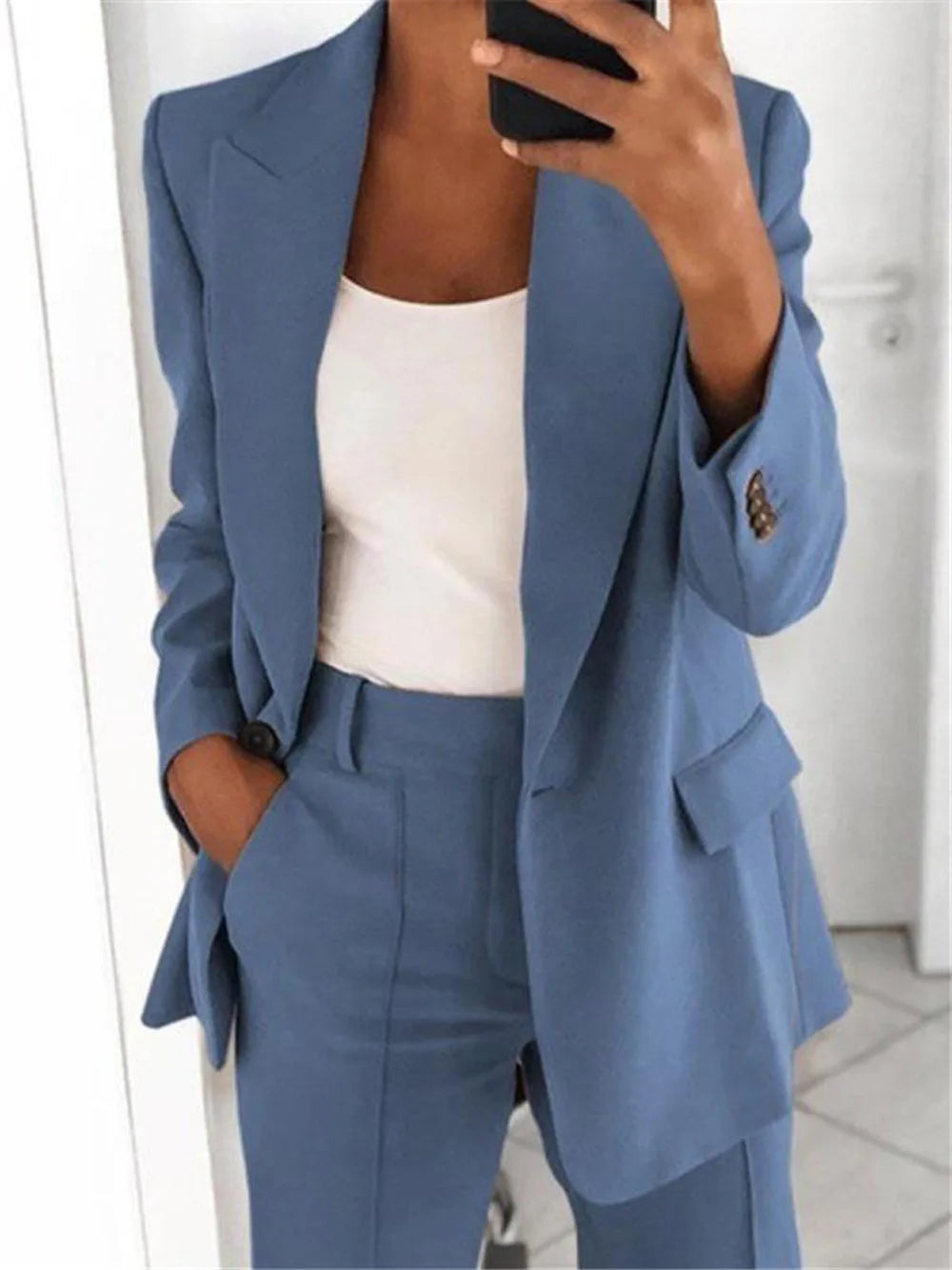 Deborah – Women's Casual Long Sleeve Two-Piece Suit