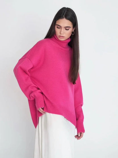 Janet – Women's Vegan Cashmere High Neck Sweater