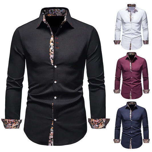 Guy – Slim Fit Paisley Print Long Sleeve Shirt