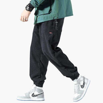 Men's Relaxed Fit Corduroy Sweatpants Casual Streetwear