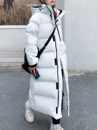 Nicole – Long Hooded Parka with Breathable Vegan Down Padding