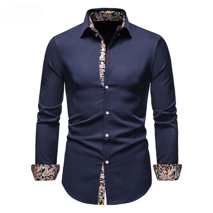 Guy – Slim Fit Paisley Print Long Sleeve Shirt