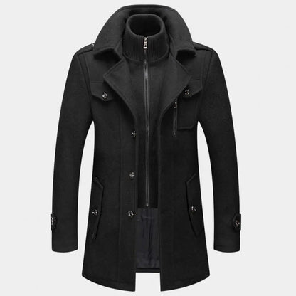 Mathew – Men's Casual Coat with Buttons and Zipper