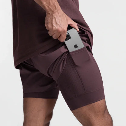 Frederick – Breathable Men's Double Layer 2-in-1 Training Shorts