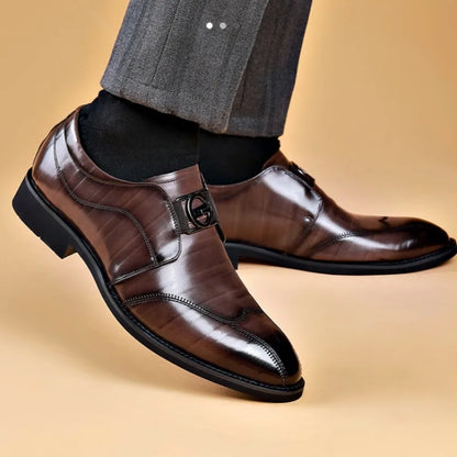 Harold – Men's Classic Vegan Leather Slip-On Dress Shoes