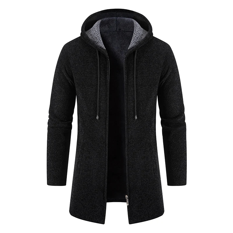 Gavin – Men's Warm, Stylish Winter Trench Coat with Hood