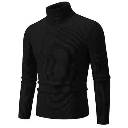 Damien – Men's Warm Striped Turtleneck Pullover