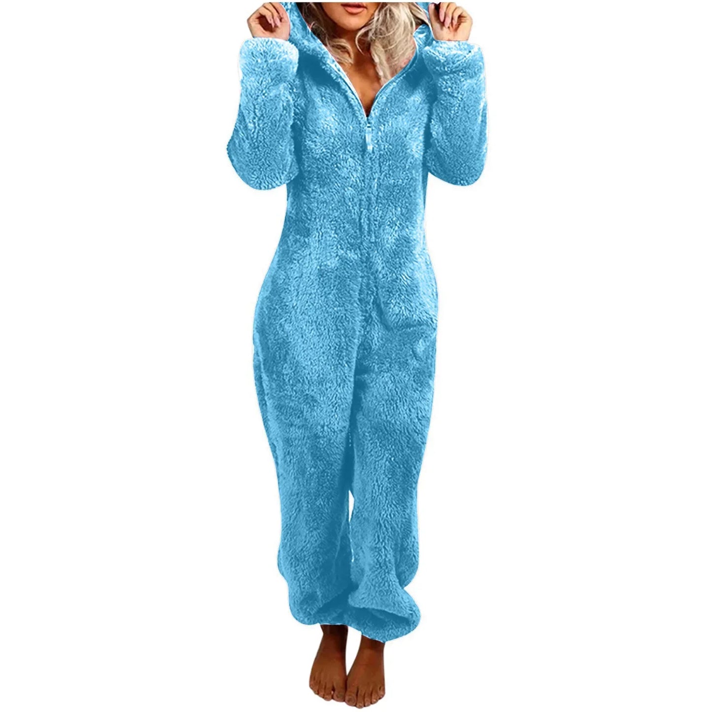 Deborah – Cozy & Elegant Women's Hooded Onesie Pajamas