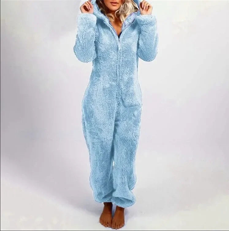 Deborah – Cozy & Elegant Women's Hooded Onesie Pajamas