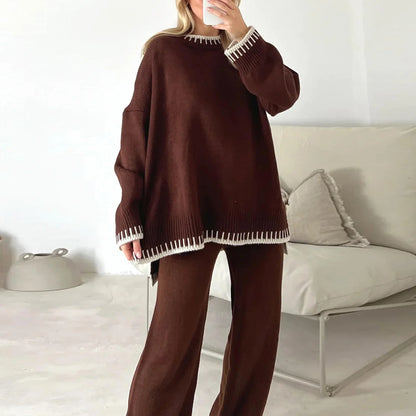 Rose – Women's Long Sleeve Sweater and Pants Set