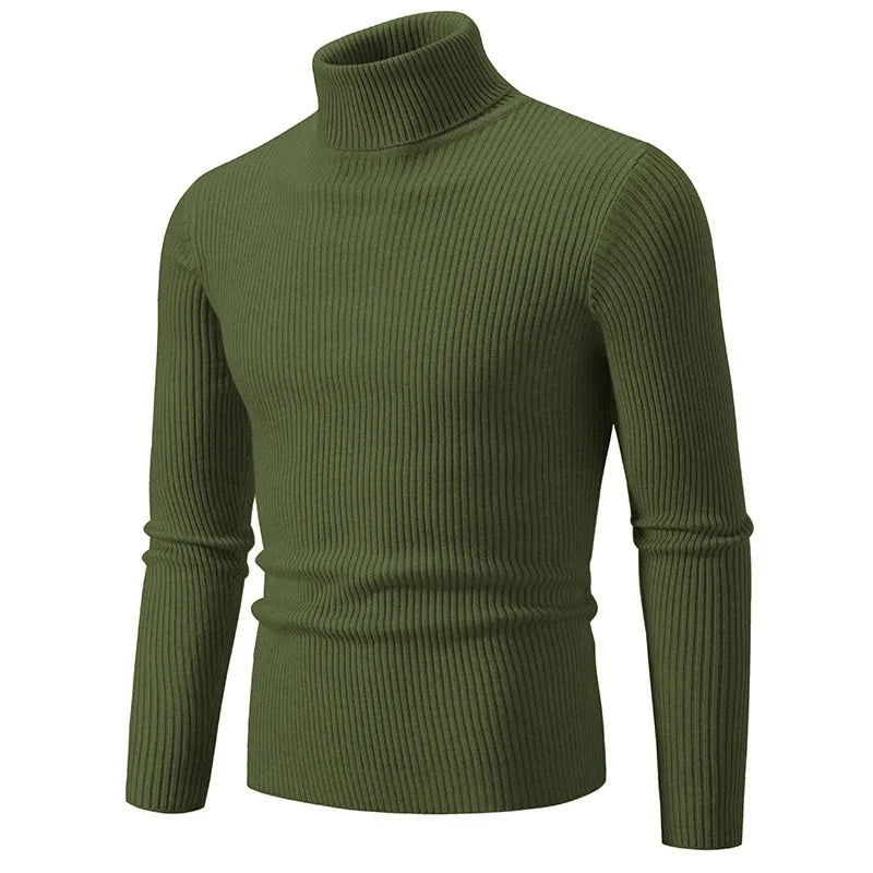 Ken – Men's Warm Striped Turtleneck Sweater