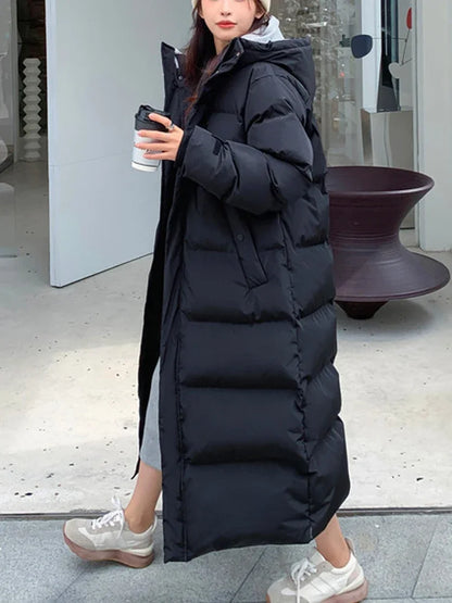 Nicole – Long Hooded Parka with Breathable Vegan Down Padding