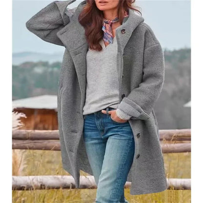 Melanie – Plush Women's Hooded Cardigan Coat