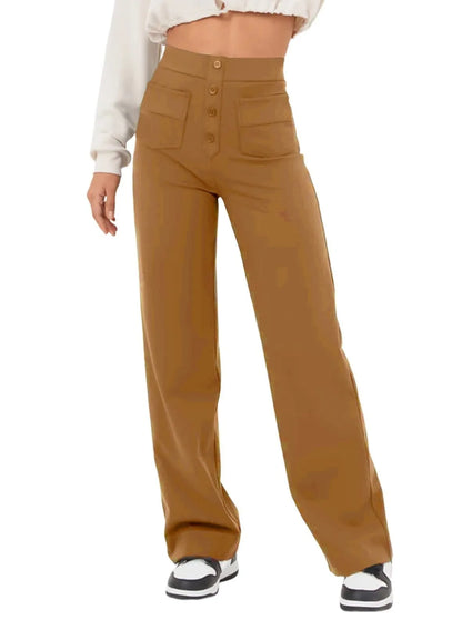 Marie – Women's High-waisted Straight-leg Pants