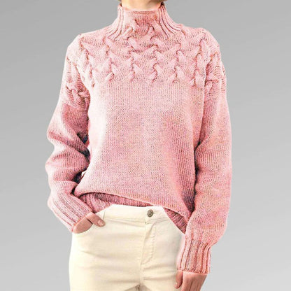 Women's Chunky Knit Turtleneck Sweater – Cozy Elegant Winter Pullover