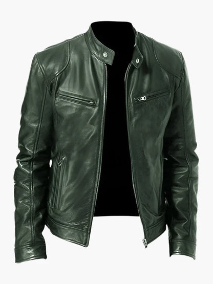 Men's Classic Biker Leather Jacket for Everyday Style and Versatility