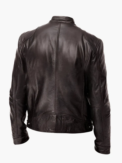 Men's Classic Biker Leather Jacket for Everyday Style and Versatility
