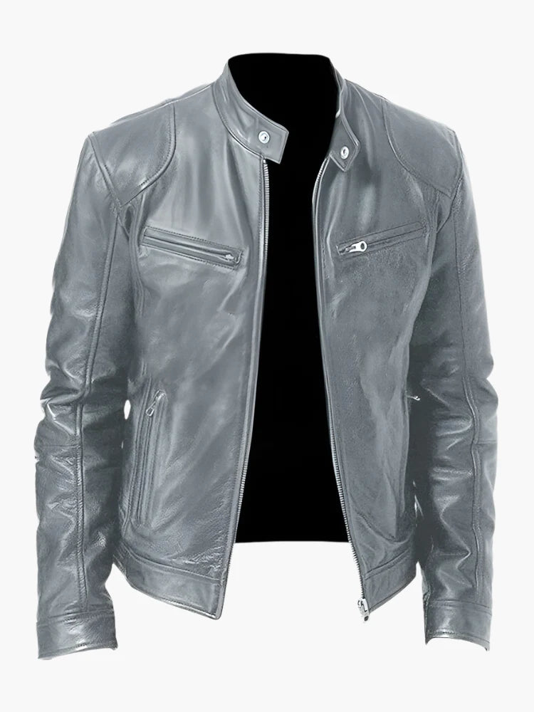 Men's Classic Biker Leather Jacket for Everyday Style and Versatility