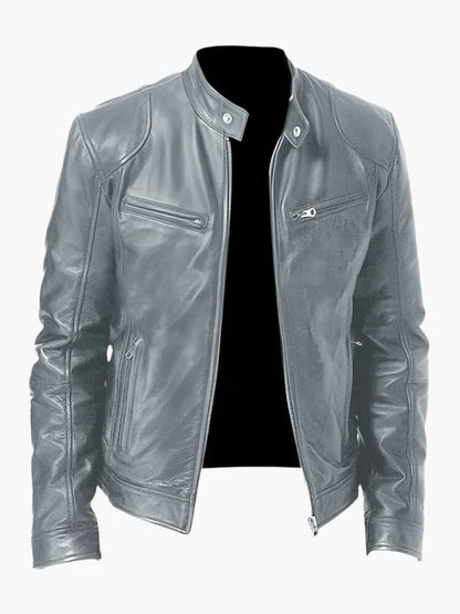 Men's Classic Biker Leather Jacket for Everyday Style and Versatility