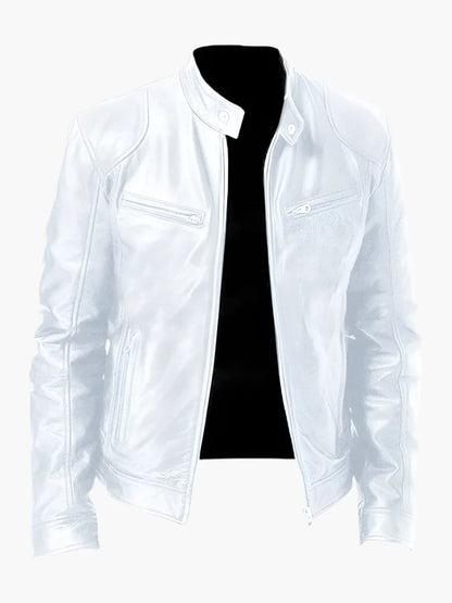 Men's Classic Biker Leather Jacket for Everyday Style and Versatility