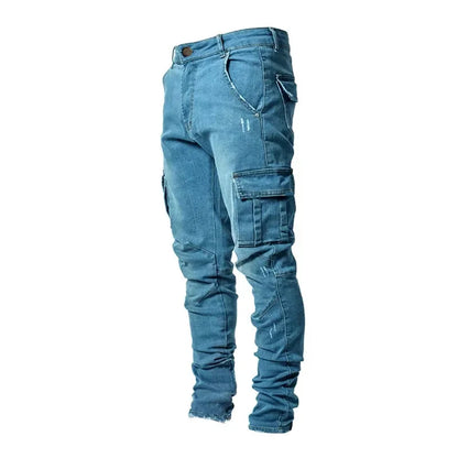 Tristan – Men's Slim Denim Cargo Pants