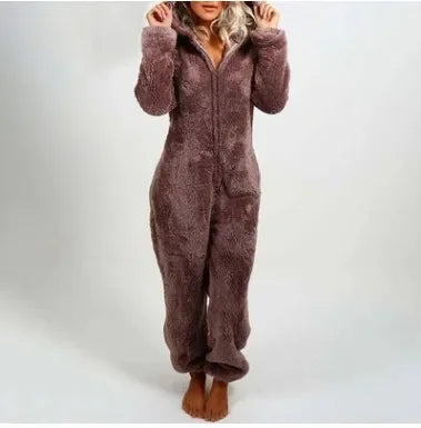 Deborah – Cozy & Elegant Women's Hooded Onesie Pajamas