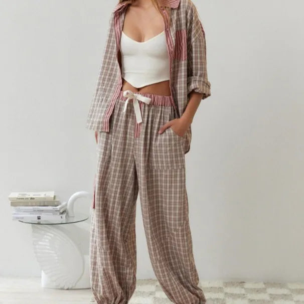 Juliet – Women's Plaid Loungewear Set