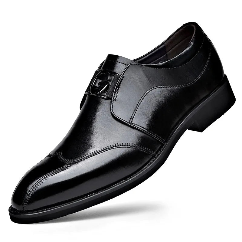 Harold – Men's Classic Vegan Leather Slip-On Dress Shoes