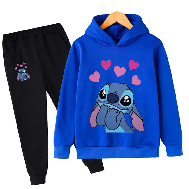 Judith – Kids' Cartoon Print Hoodie & Pants Set