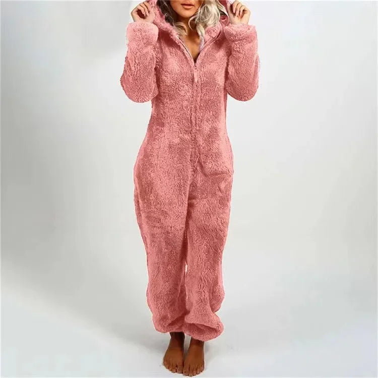 Deborah – Cozy & Elegant Women's Hooded Onesie Pajamas